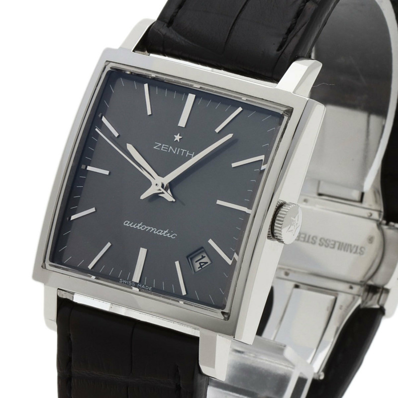Zenith 03.1965.670/91.C591 全新復古1965男士腕錶,不鏽鋼錶殼搭配皮革錶帶-2