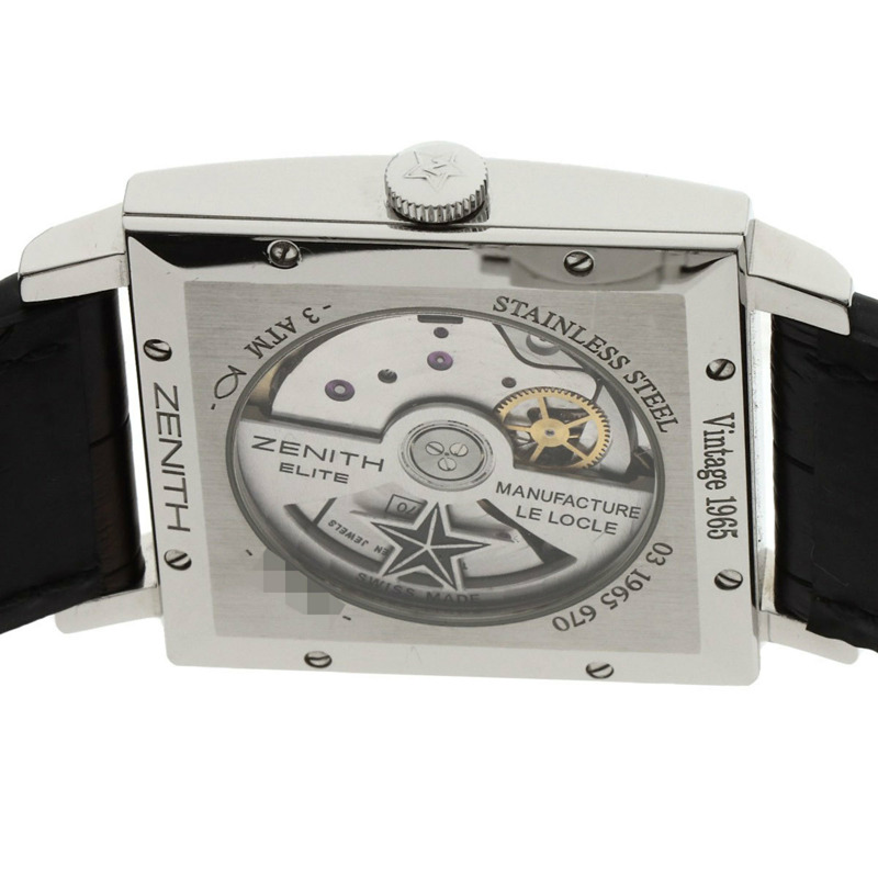 Zenith 03.1965.670/91.C591 全新復古1965男士腕錶,不鏽鋼錶殼搭配皮革錶帶-6