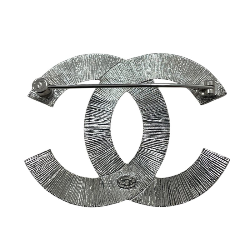 CHANEL 香奈兒 方排鑽胸針 2022年 銀色-2