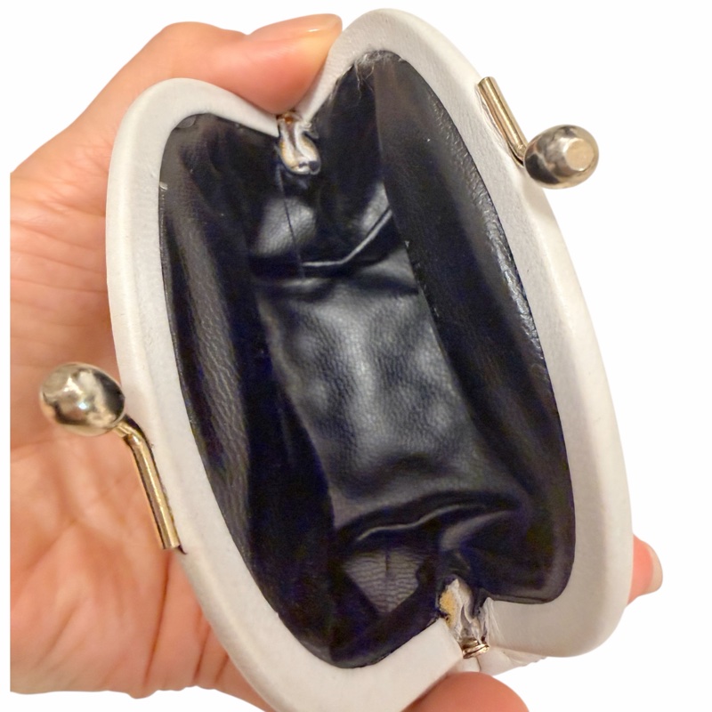 🍒Bally牛皮菱格縫縫金口零錢包/3F251221-1-7