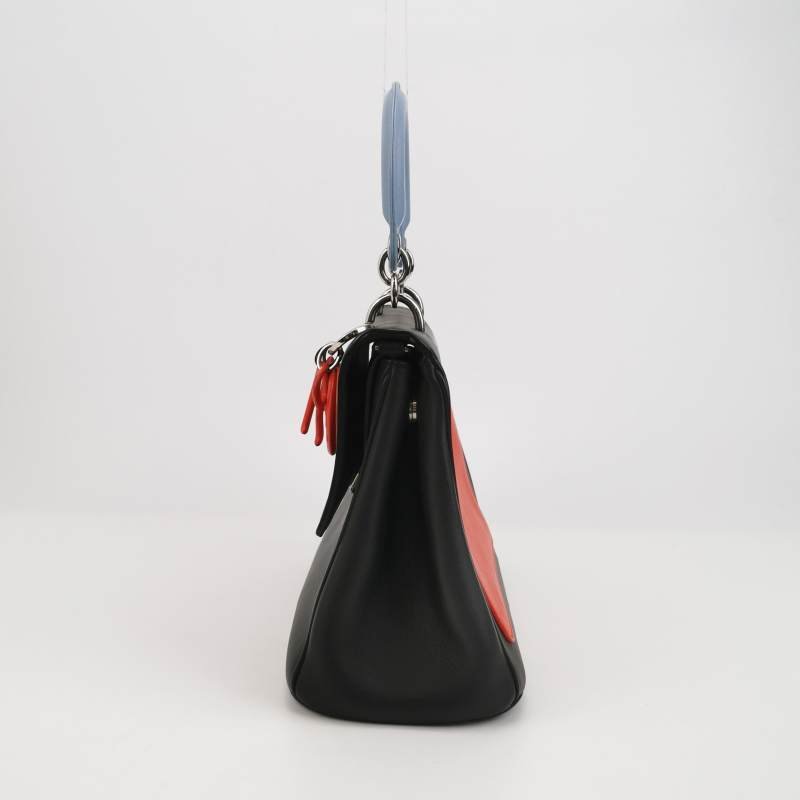 Dior Be Dior中號牛皮純色Dior字母吊飾斜挎包單肩包-2