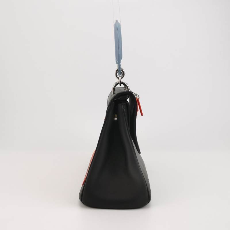 Dior Be Dior中號牛皮純色Dior字母吊飾斜挎包單肩包-3