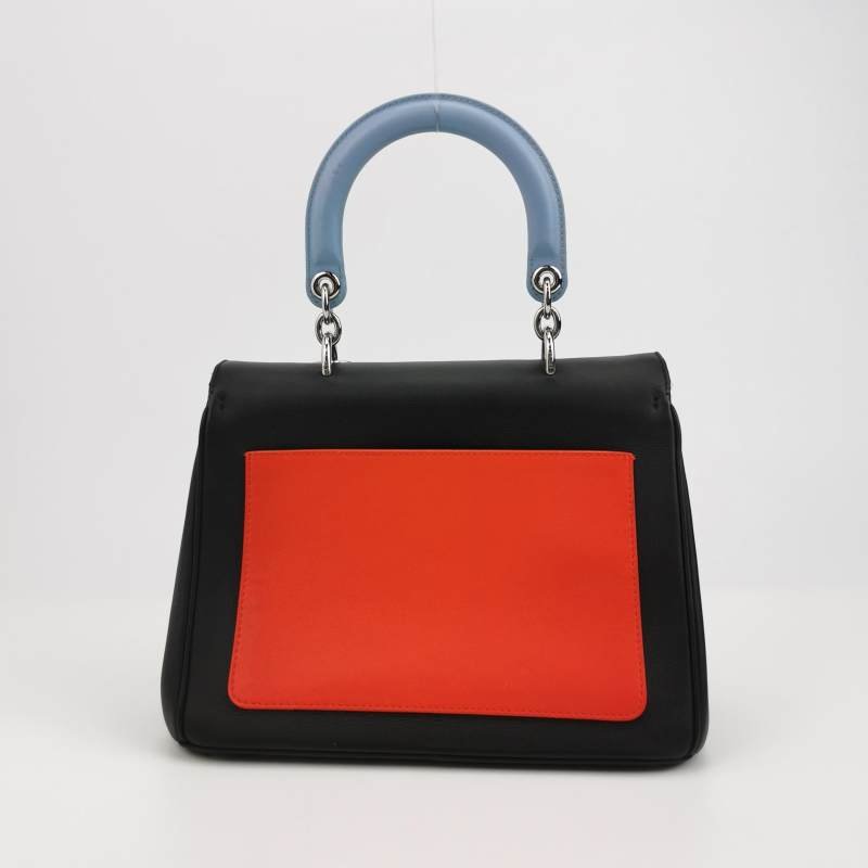 Dior Be Dior中號牛皮純色Dior字母吊飾斜挎包單肩包-4