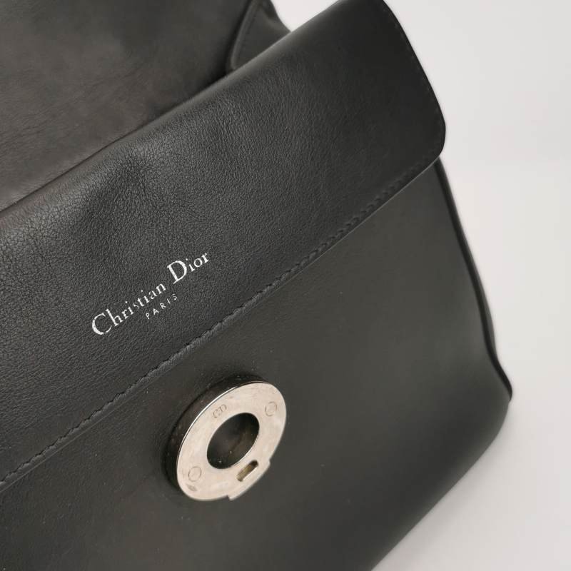 Dior Be Dior中號牛皮純色Dior字母吊飾斜挎包單肩包-7