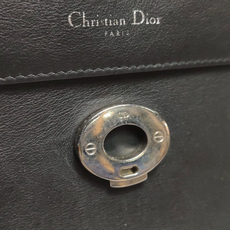 Dior Be Dior中號牛皮純色Dior字母吊飾斜挎包單肩包-14