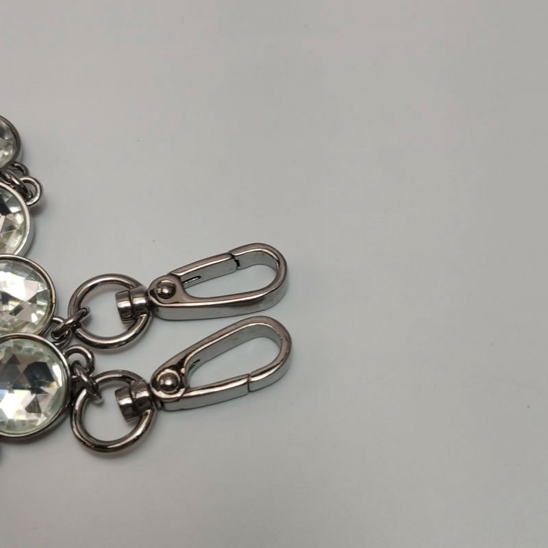 Miu Miu牛仔布純色褶皺珩縫鑽飾斜挎包單肩包-12