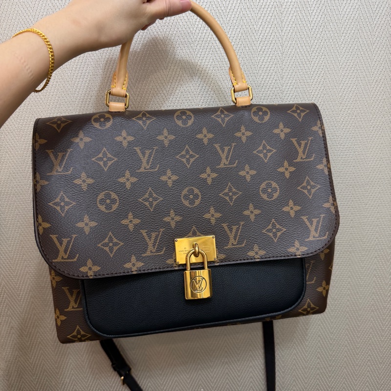 LV 原花鎖頭交釦Marignan手提斜背包M44259-0