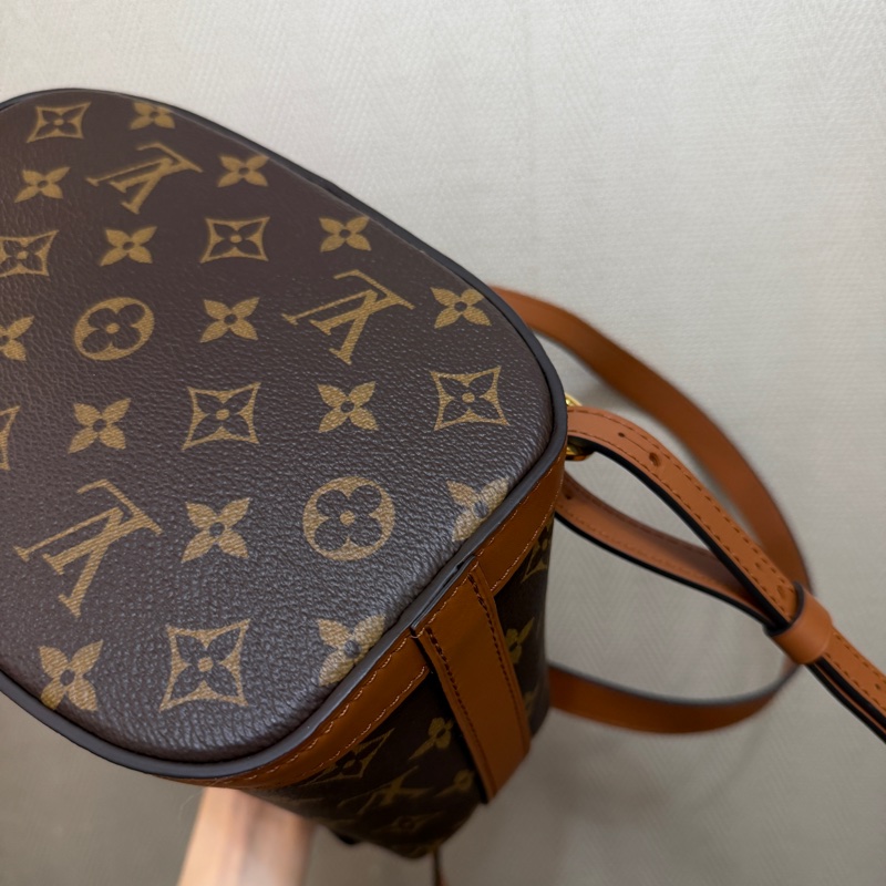LV 雙色原花金釦Dauphine手提後背包M45142-9