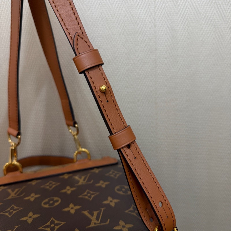 LV 雙色原花金釦Dauphine手提後背包M45142-15