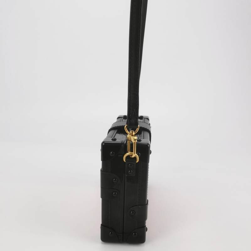 Louis Vuitton(LV)Petite Malle小盒子小號牛皮水波紋S-lock鎖扣斜挎包單肩包-2