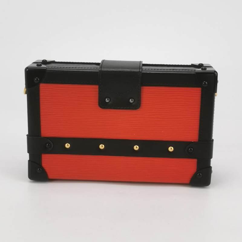 Louis Vuitton(LV)Petite Malle小盒子小號牛皮水波紋S-lock鎖扣斜挎包單肩包-4