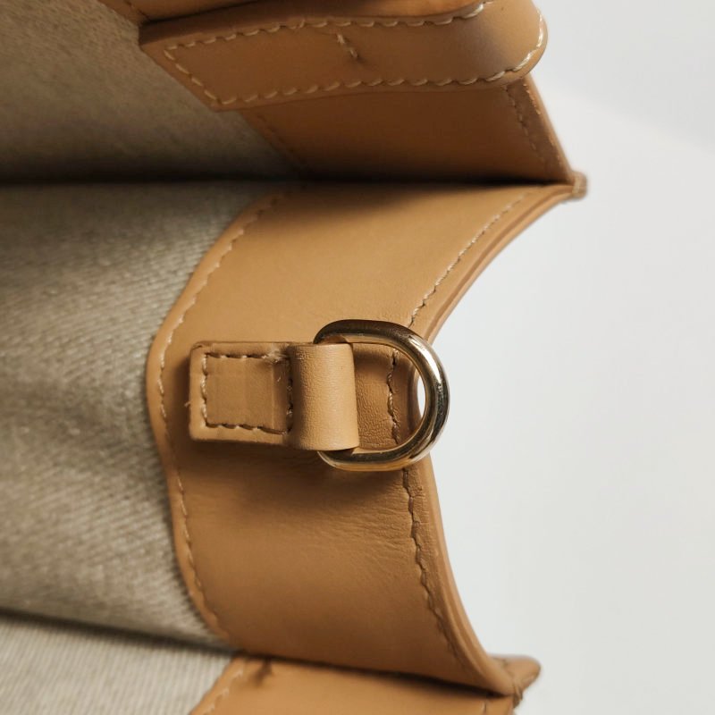 Chloe Woody小號牛皮純色徽標緞帶斜挎包單肩包-9