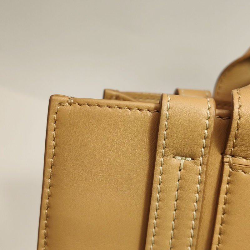 Chloe Woody小號牛皮純色徽標緞帶斜挎包單肩包-14