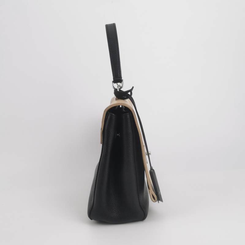 Louis Vuitton(LV)Lockme牛皮撞色LV轉鎖斜挎包單肩包-3
