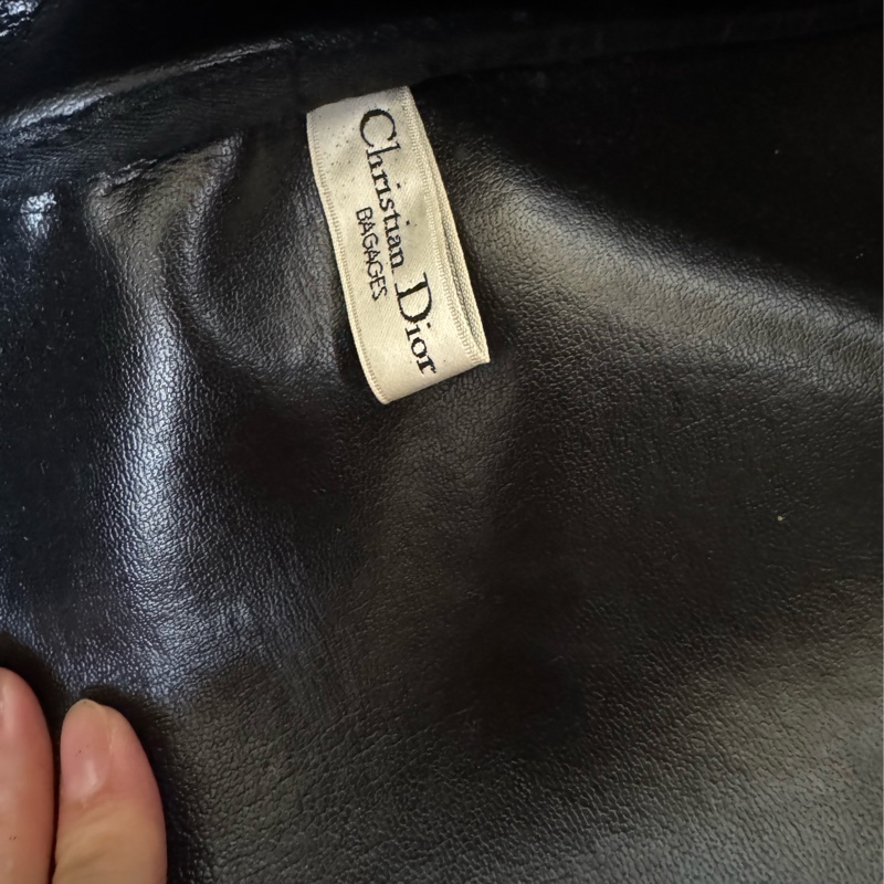 Christian Dior 迪奧帆布皮革手提行李包 行李袋 酒紅色-8