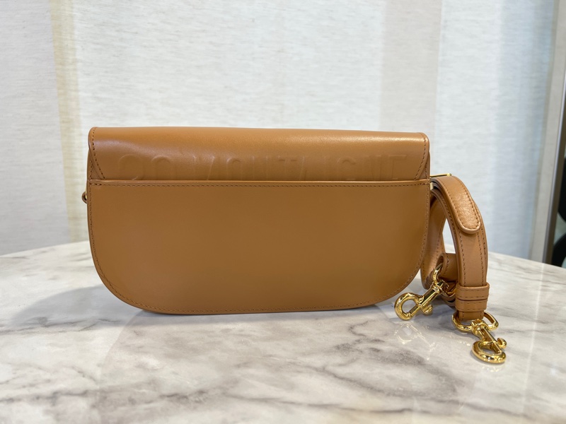 Dior 焦糖牛皮金釦CD logo 字樣Bobby S肩背包-1