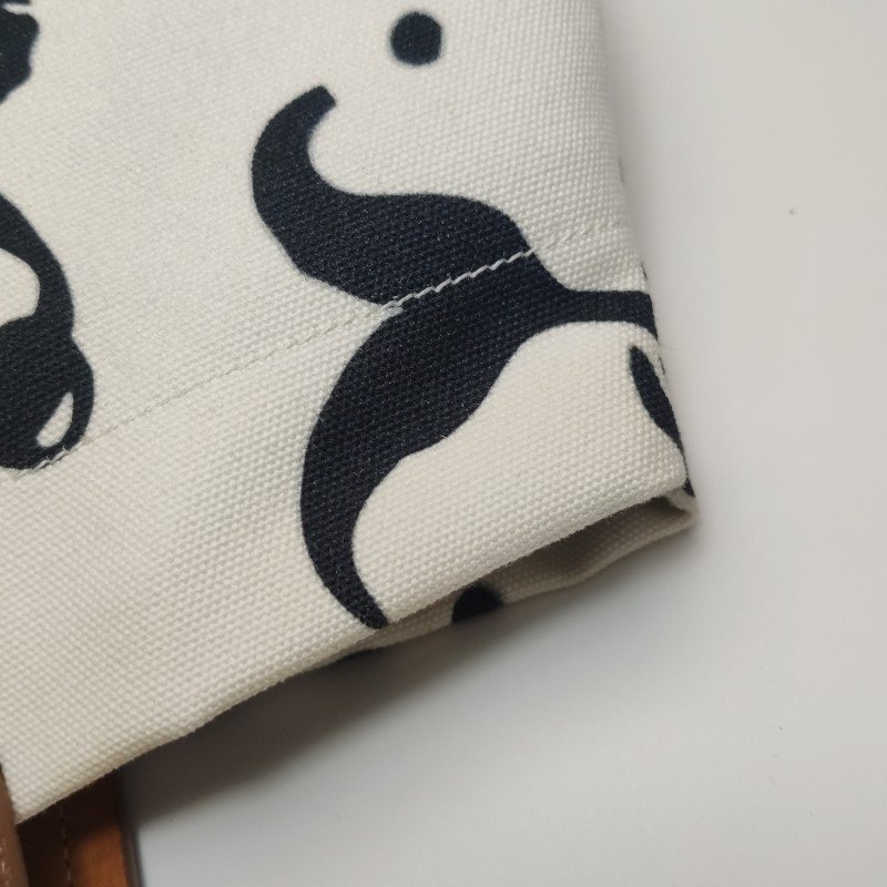 Prada牛皮羊皮帆布拼色印花字母Logo單肩包-14