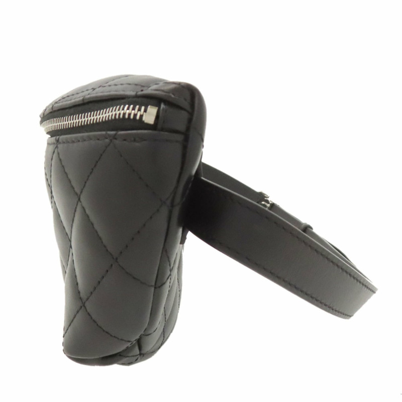 香奈兒 (CHANEL) Matelasse 絎縫腰包/臀包，銀色五金配件，羊皮材質，女士款-2