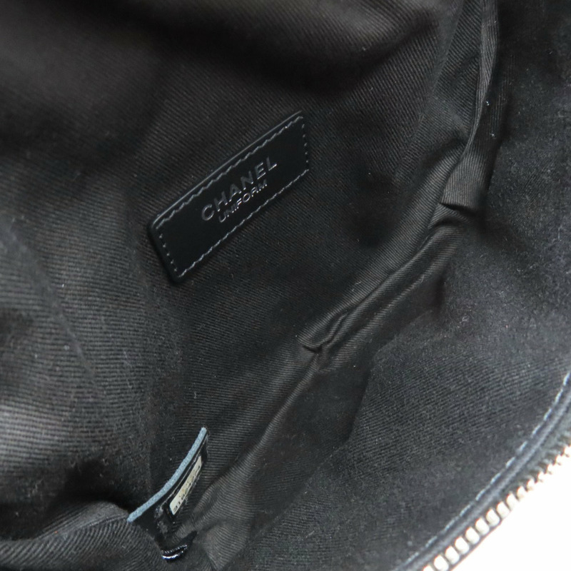 香奈兒 (CHANEL) Matelasse 絎縫腰包/臀包，銀色五金配件，羊皮材質，女士款-4