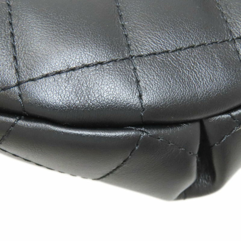 香奈兒 (CHANEL) Matelasse 絎縫腰包/臀包，銀色五金配件，羊皮材質，女士款-15