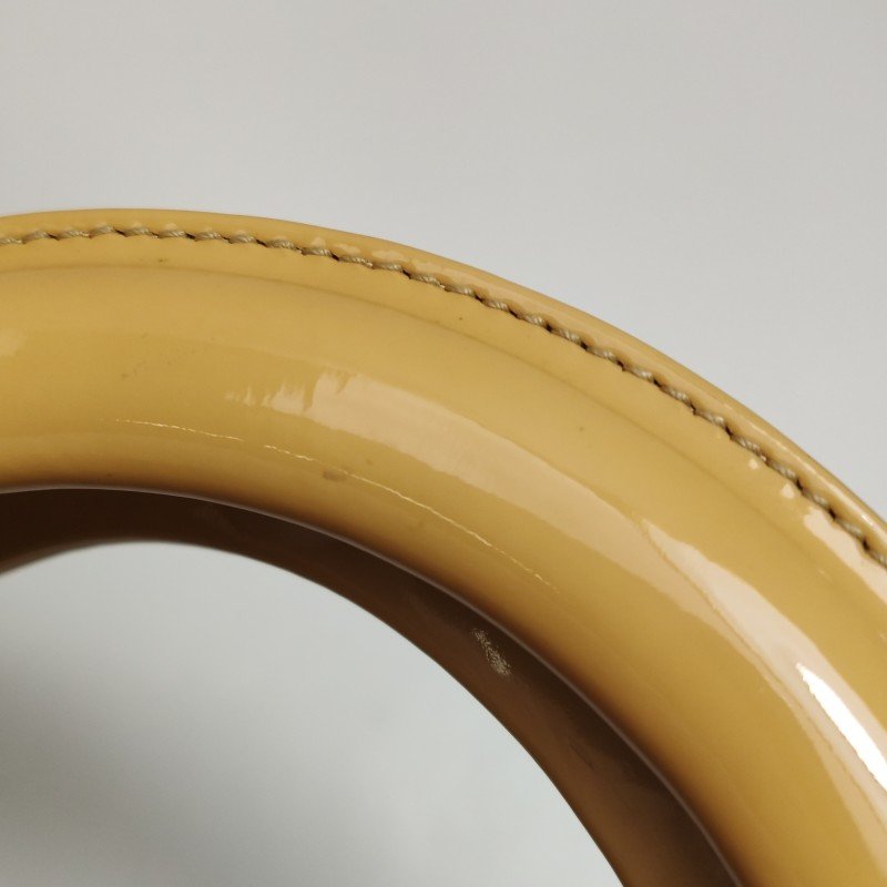 Dior Lady Dior戴妃包大號漆皮藤格紋字母Logo吊飾單肩包-19