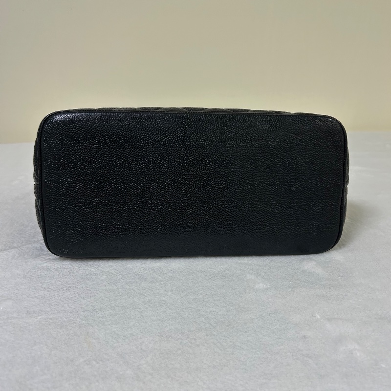 Chanel 黑金荔枝紋復古款式 托特包8開-12