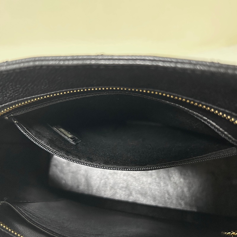 Chanel 黑金荔枝紋復古款式 托特包8開-18