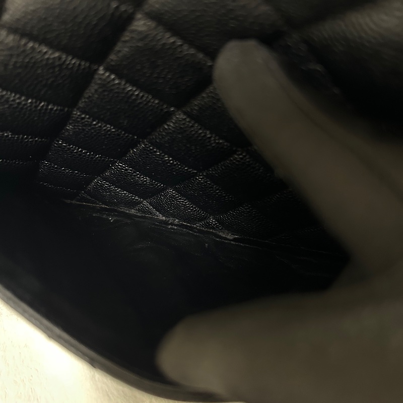 Chanel 黑金荔枝紋復古款式 托特包8開-21