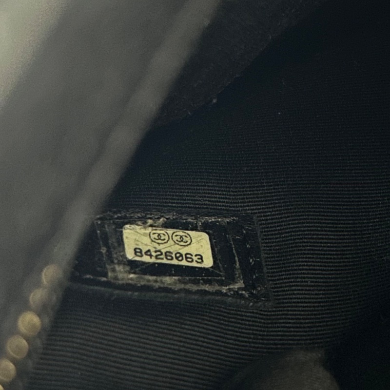 Chanel 黑金荔枝紋復古款式 托特包8開-22