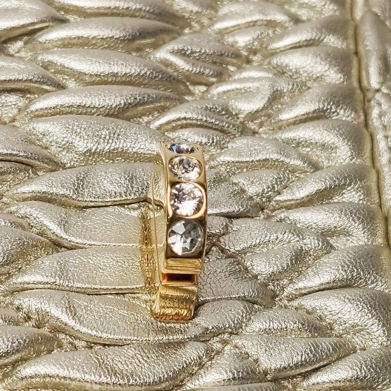 Miu Miu Miu Crystal系列羊皮純色珩縫鑽飾斜挎包單肩包-14