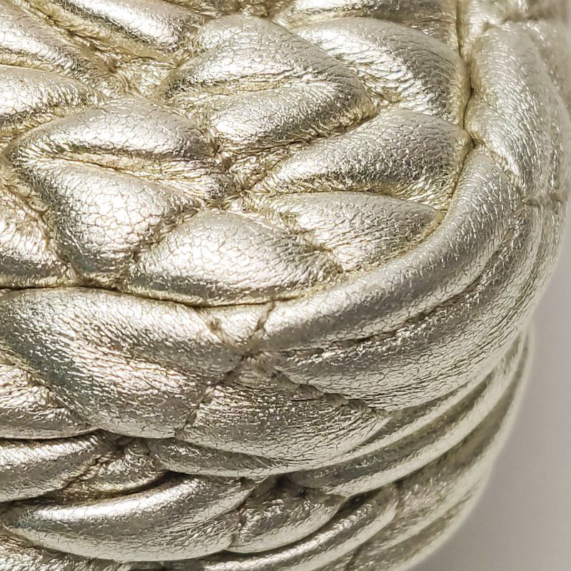 Miu Miu Miu Crystal系列羊皮純色珩縫鑽飾斜挎包單肩包-16