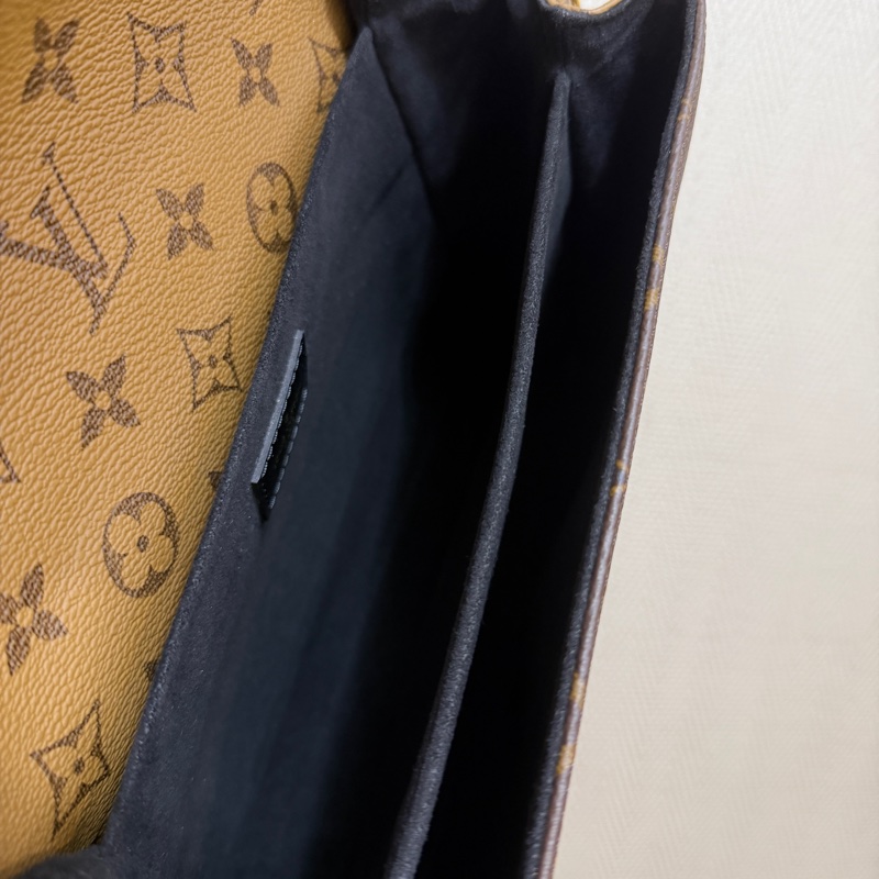 LV 雙色原花金釦Pochette Métis手提斜背郵差包M44876-13