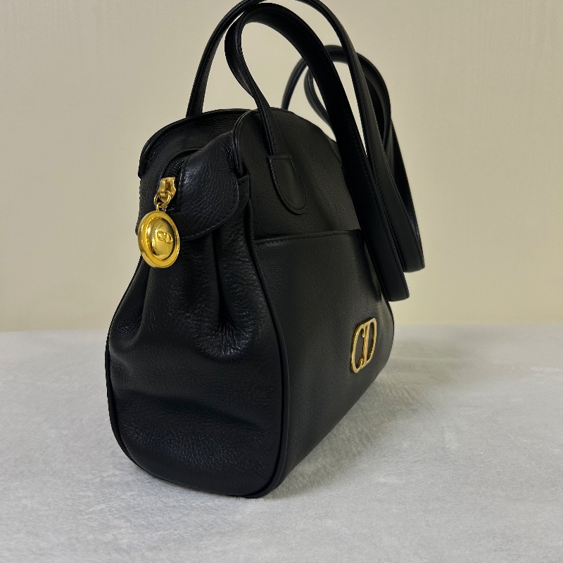 Dior 復古 CD 標誌黑色托特包-2