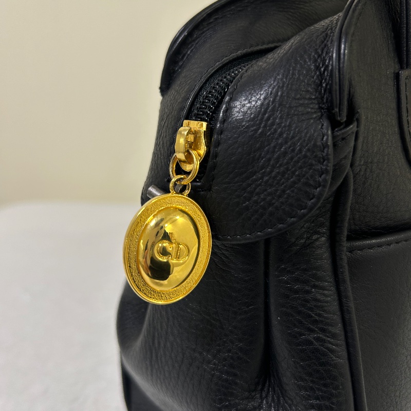 Dior 復古 CD 標誌黑色托特包-4