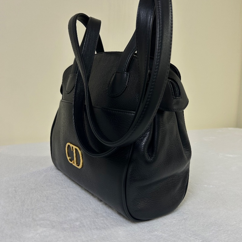 Dior 復古 CD 標誌黑色托特包-7