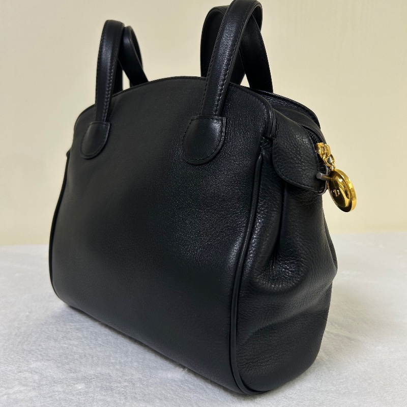 Dior 復古 CD 標誌黑色托特包-9