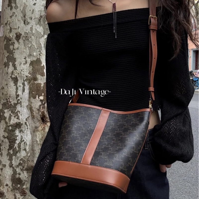 Celine 老花小水桶-0