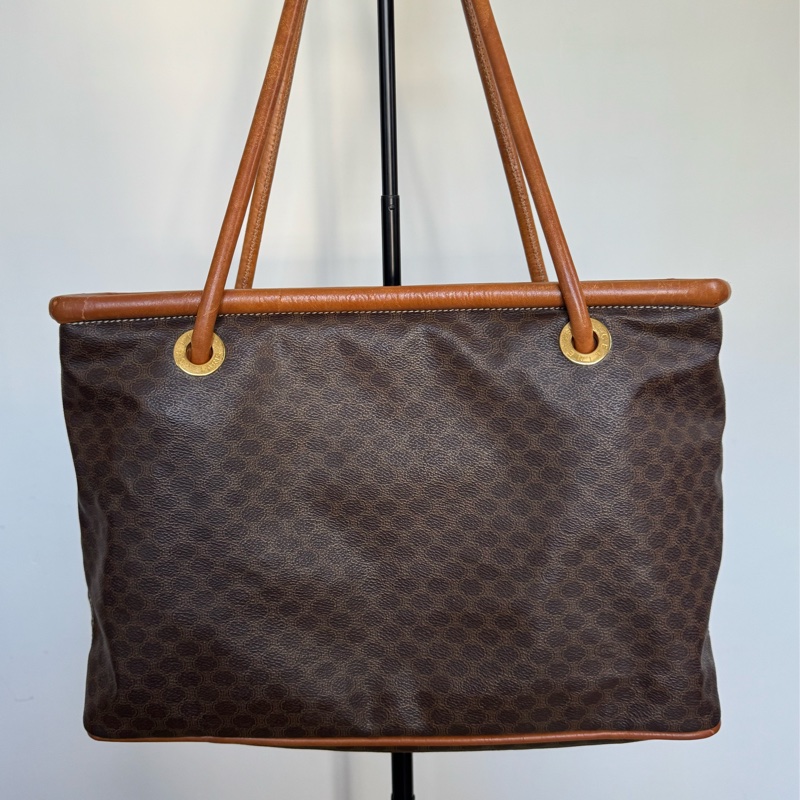 Celine Macadam Tote 老花包 筆電包 意大利製 真皮-1