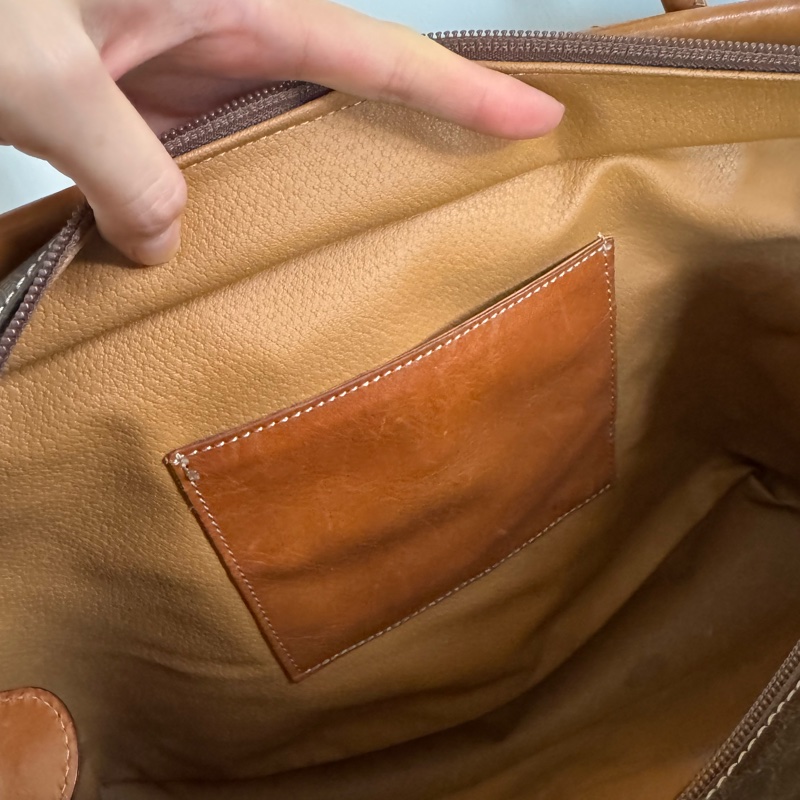 Celine Macadam Tote 老花包 筆電包 意大利製 真皮-7