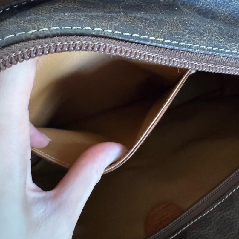 Celine Macadam Tote 老花包 筆電包 意大利製 真皮-8