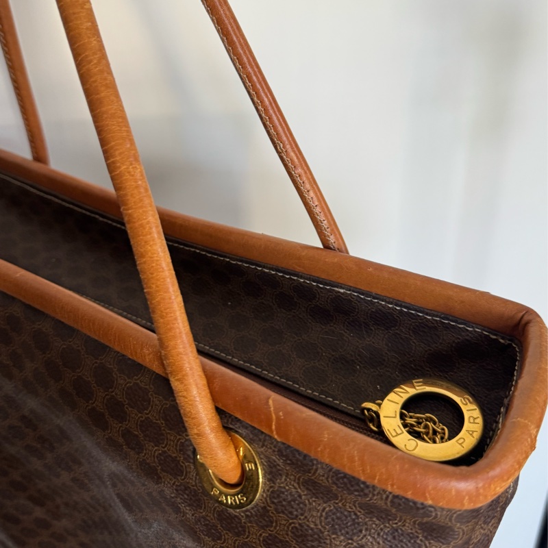 Celine Macadam Tote 老花包 筆電包 意大利製 真皮-17