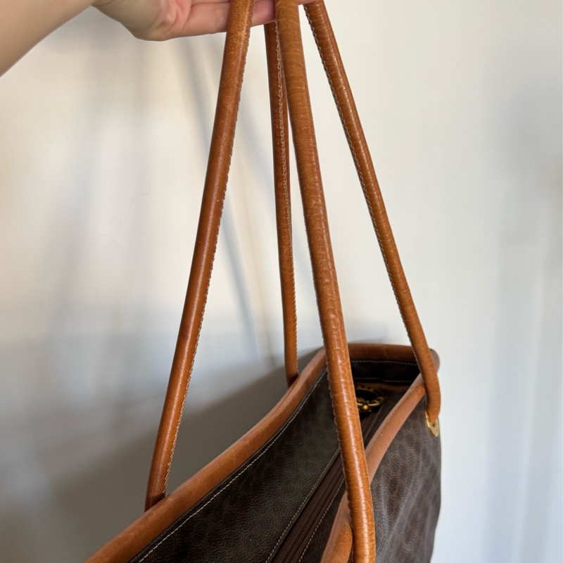 Celine Macadam Tote 老花包 筆電包 意大利製 真皮-18