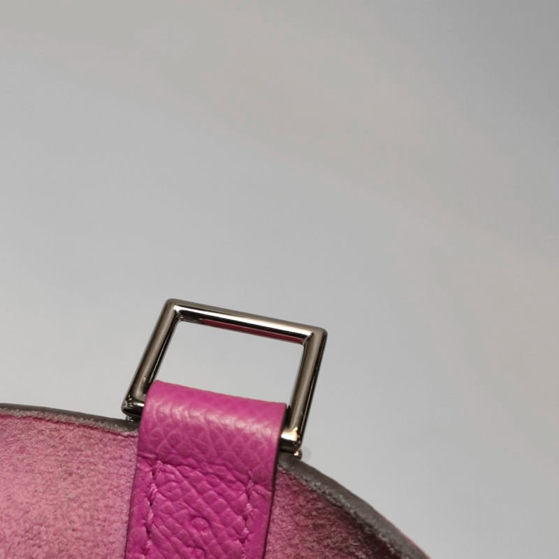 Hermes Picotin菜籃子包18編織手提包Epsom牛皮銀扣K5托斯卡C刻-11