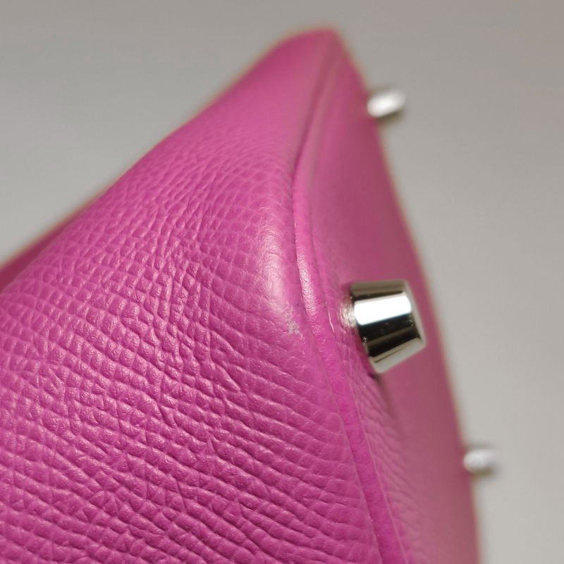 Hermes Picotin菜籃子包18編織手提包Epsom牛皮銀扣K5托斯卡C刻-17