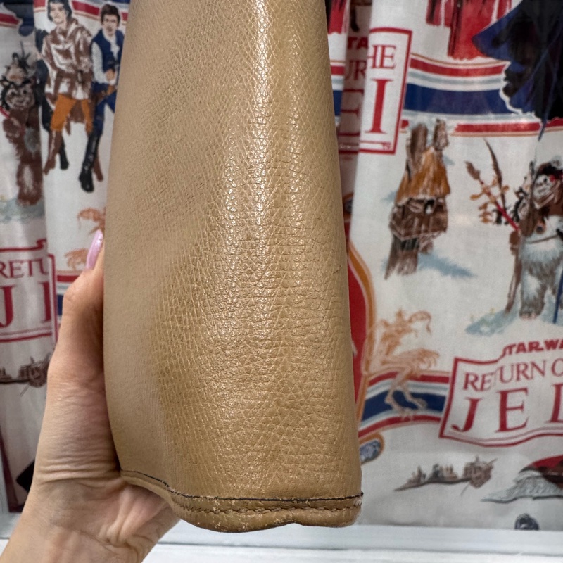 Christian Dior 迪奧 真皮兩用包 斜背包 腋下包 淺棕色 卡其色-15