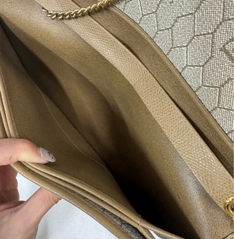 Christian Dior 迪奧 真皮兩用包 斜背包 腋下包 淺棕色 卡其色-24