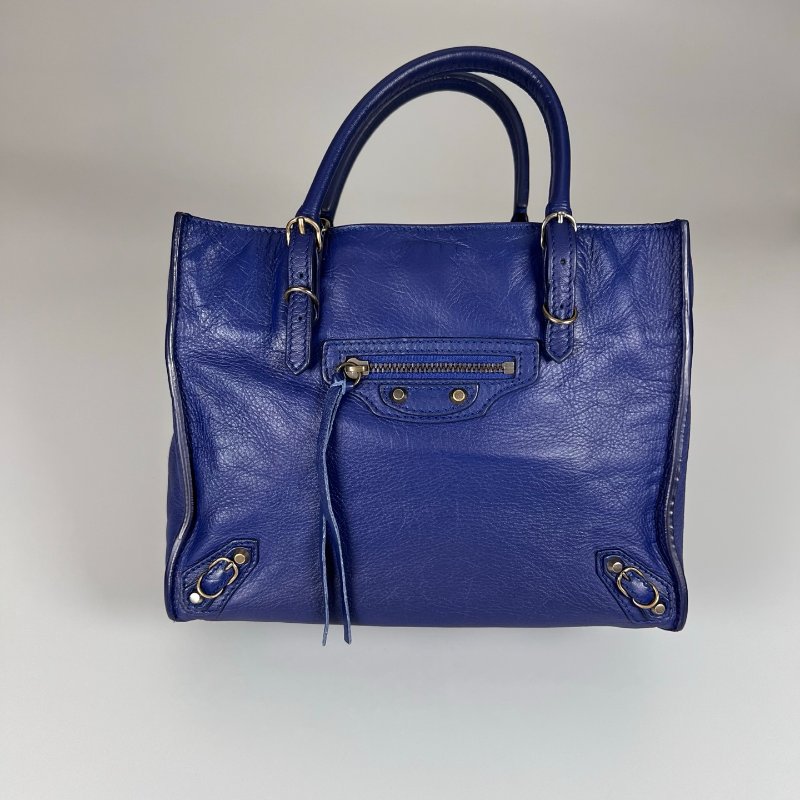 BALENCIAGA 305572 藍機車托特包MINI-0