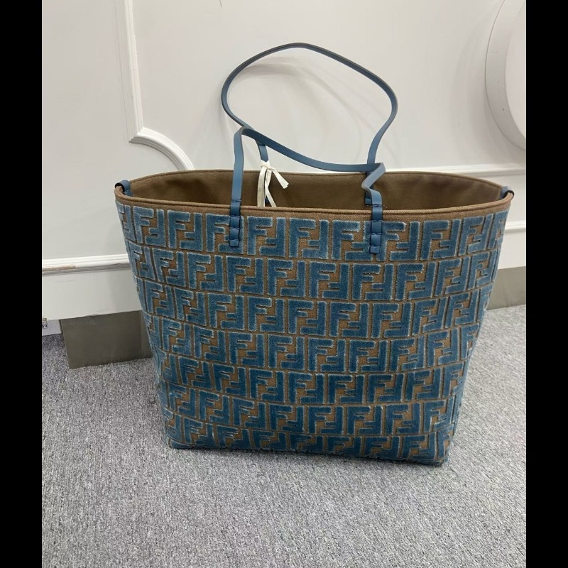 FENDI Roll 天鵝絨FF托特包 肩背包 Tote Bag 女款手袋-4