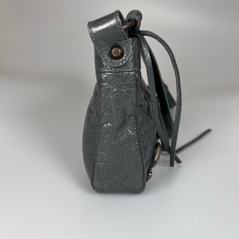 BALENCIAGA 242803 深灰機車包MINI-2