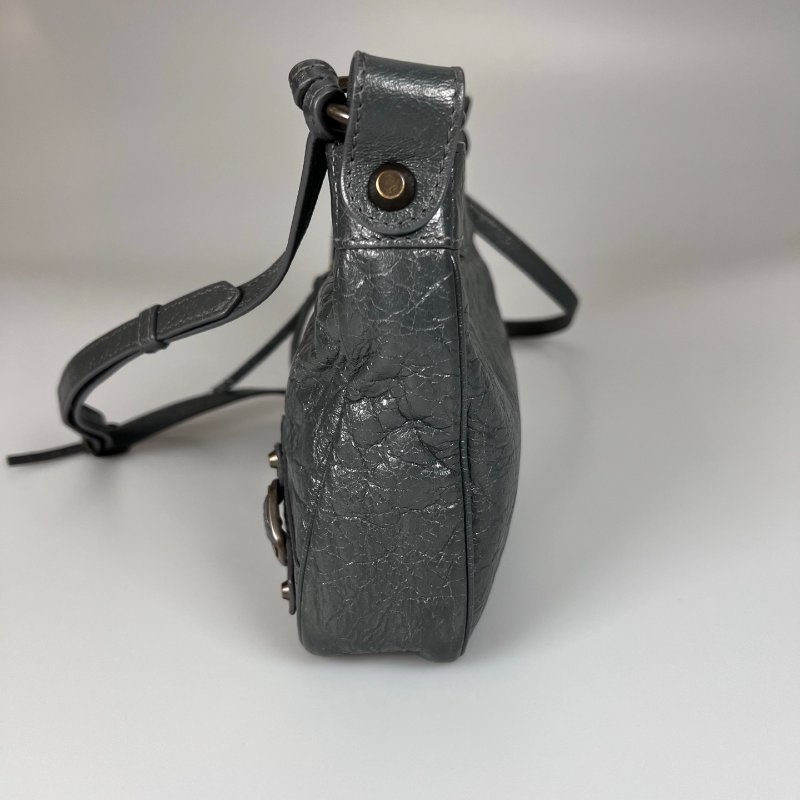 BALENCIAGA 242803 深灰機車包MINI-3